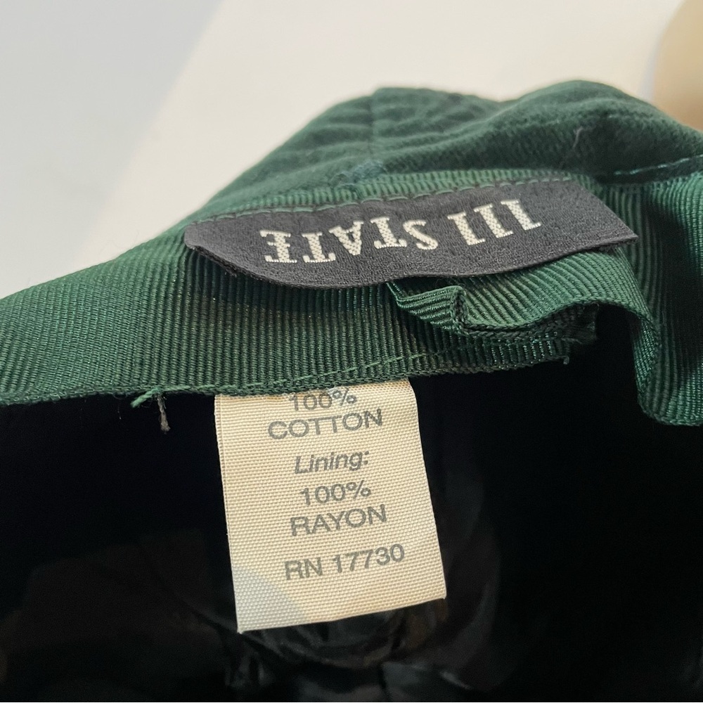 Vintage Green Velvet Beret Made in Italy - Picture 5 of 9